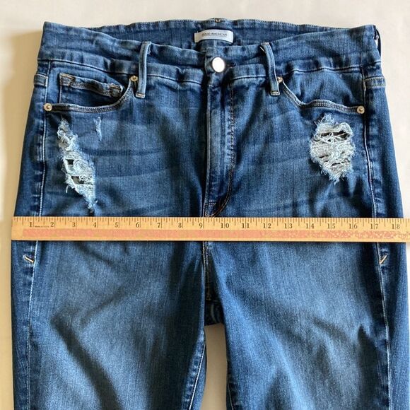 Good American Good Legs Cheetah Pockets High Waist Jeans 16 - Picture 9 of 12